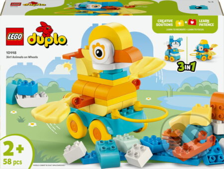 Společenská hra: LEGO® DUPLO® 10448 3 v 1: Zvieratká na kolieskach (LEGO). LEGO, 2025