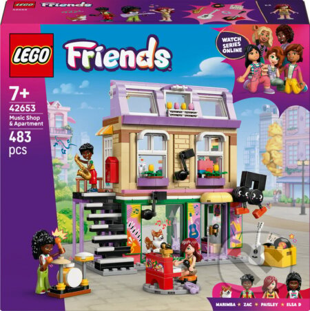 LEGO® Friends 42653 Obchod s hudobninami a byt