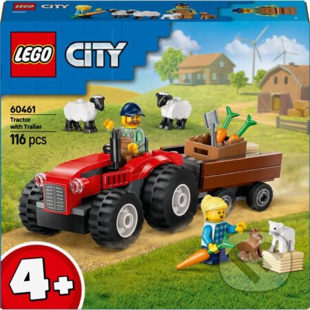 LEGO® City 60461 Červený traktor s prívesom a ovcami