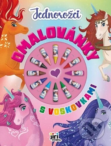 Kniha: Omalovánky s voskovkami: Jednorožci (Jiří Models)