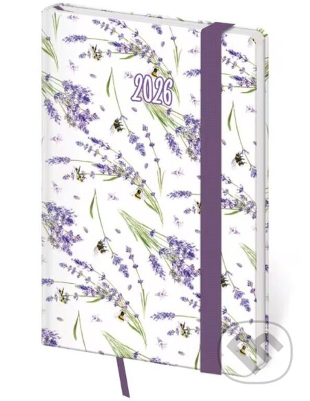 Kapesní diář 2026 Vario Lavender s gumičkou (Helma). Helma, 2025