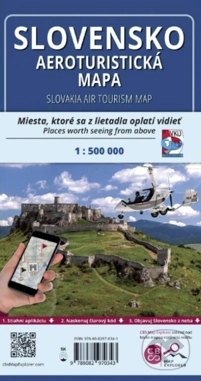 Aeroturistická mapa Slovensko a Česko 1: 500 000