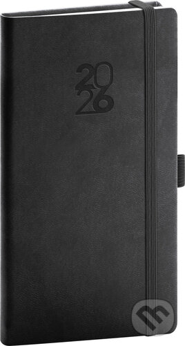 NOTIQUE Kapesní diář Aprint Top 2026, černý, 9 x 15,5 cm Presco Group