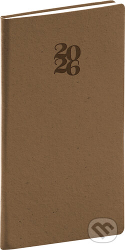 NOTIQUE Vreckový diár Essenza 2026 (oriešok) (Notique). Notique, 2025