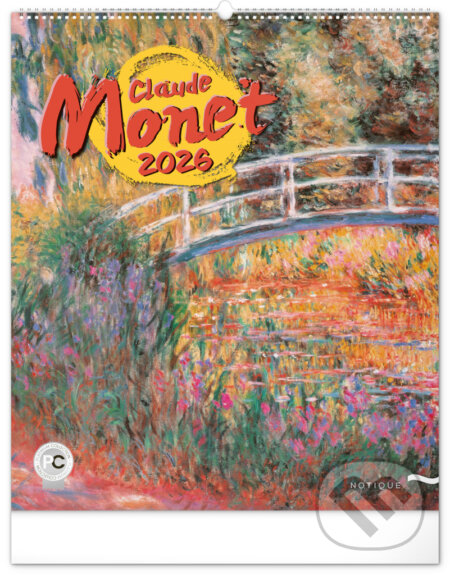 NOTIQUE Nástenný kalendár Claude Monet 2026 (Notique). Notique, 2025