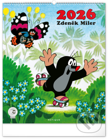 NOTIQUE Nástěnný kalendář Krteček 2026, 48 x 56 cm Presco Group