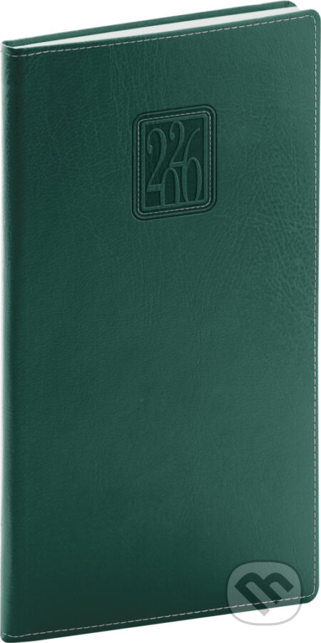 NOTIQUE Vreckový diár Panama 2026 (zelený) (horizontálny)