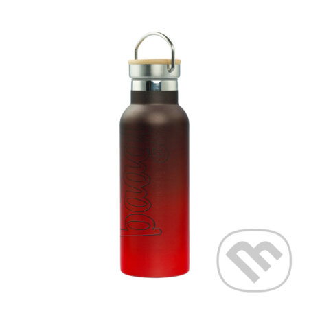Termofľaša s bambusovým viečkom Baagl Gradient (červeno-čierna)