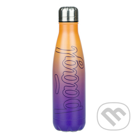 Termofľaša s kovovým viečkom Baagl Gradient (žlto-fialová)