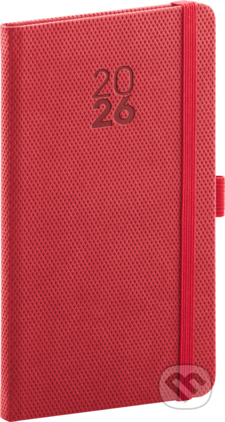 NOTIQUE Vreckový diár Diamante 2026 (červený) (Notique). Notique, 2025