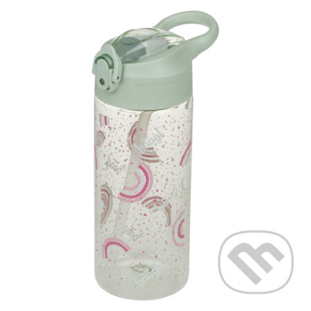 Tritanová fľaša na nápoje so slamkou Baagl Dúha (500 ml)