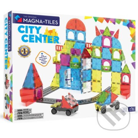 Společenská hra: Magnetická stavebnica City Center 110 dielov (Magna-Tiles)