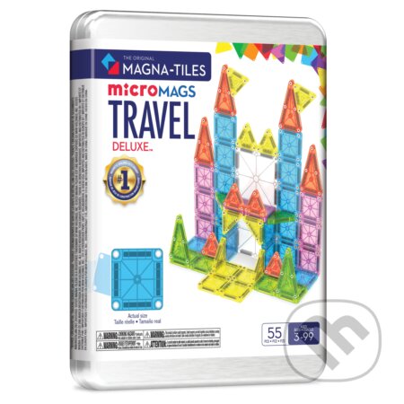 Společenská hra: Magnetická stavebnica Travel Set Deluxe 55 dielov (Magna-Tiles)