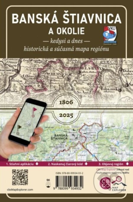 Banská Štiavnica a okolie – Kedysi a dnes (1: 90 000) - kniha z kategorie Mapy Evropy