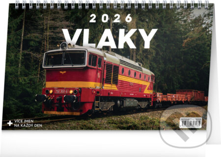 NOTIQUE Stolní kalendář Vlaky 2026 (Notique)