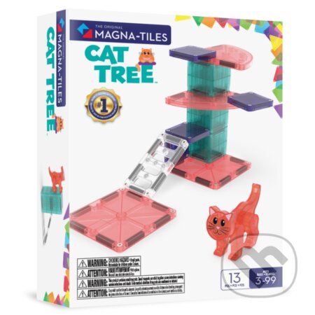 Společenská hra: Magnetická stavebnica Cat Tree 13 dielov (Magna-Tiles)