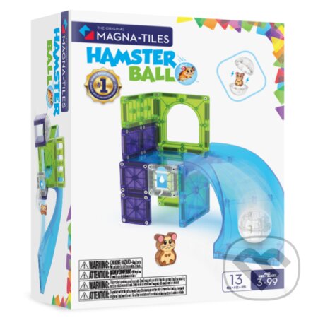 Společenská hra: Magnetická stavebnica Hamster Ball 13 dielov (Magna-Tiles)