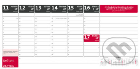 Plánovací s poznámkami 2026 - stolní kalendář