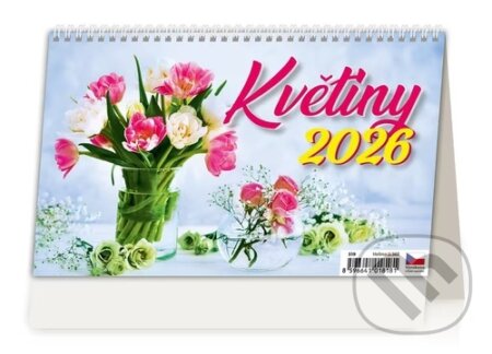 Květiny 2026 - stolní kalendář (Helma). Helma, 2025