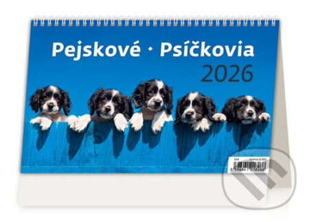 Pejskové 2026 - stolní kalendář (Helma). Helma, 2025