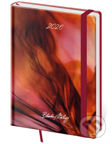 Týdenní diář 2026 A5 Vario Matragi Red s gumičkou