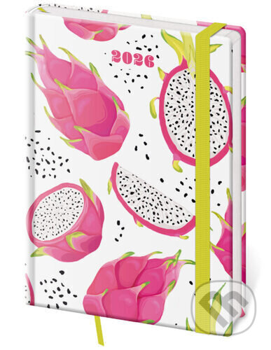 Týdenní diář 2026 A5 Vario Pitaya s gumičkou