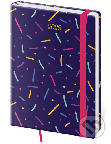 Týdenní diář 2026 A5 Vario Sprinkles s gumičkou