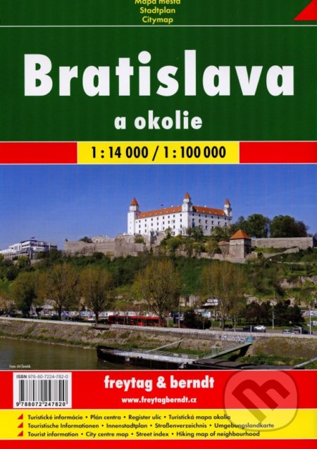 Bratislava a okolie 1:14 000, 1:100 000, freytag&berndt, 2018