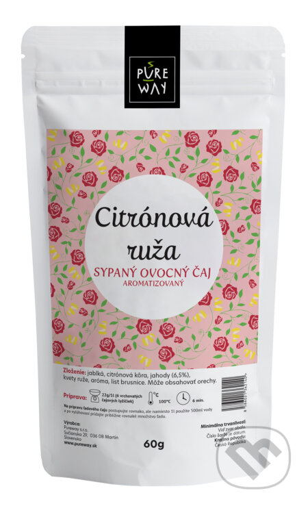 Citrónová ruža (sypaný ovocný čaj aromatizovaný) - Česká republika