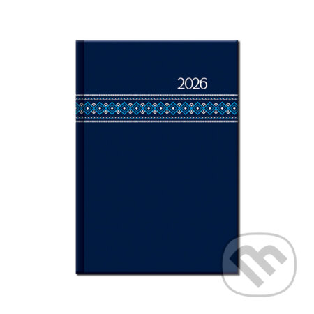 Týždenný diár FOLK 2026 (modrý) (Spektrum grafik)