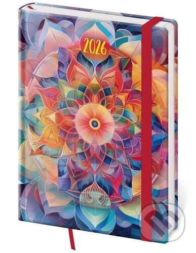 Denní diář 2026 A5 Vario Kaleidoscope s gumičkou