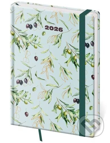 Denní diář 2026 A5 Vario Olive s gumičkou
