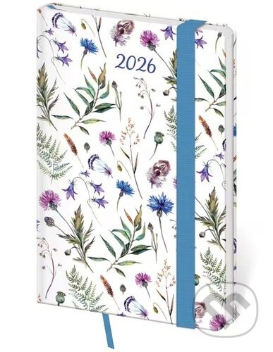 Kapesní diář 2026 Vario Wildflowers s gumičkou (Helma)