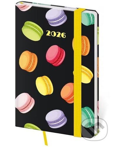 Kapesní diář 2026 Vario Macarons s gumičkou (Helma)