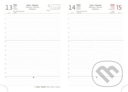 Denní diář 2025 A5 Vario Black design