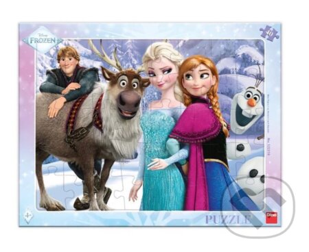 Puzzle Frozen - Na procházce (40 dílků, deskové) - puzzle z kategorie 15 - 60 dílků