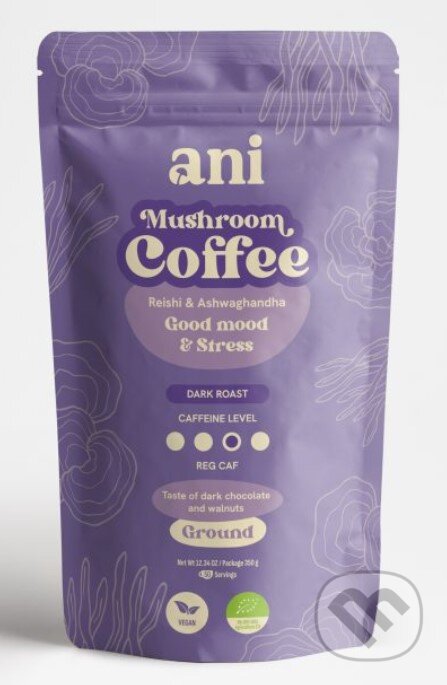 ANi Mushroom Coffee Good mood & Stress - mletá káva