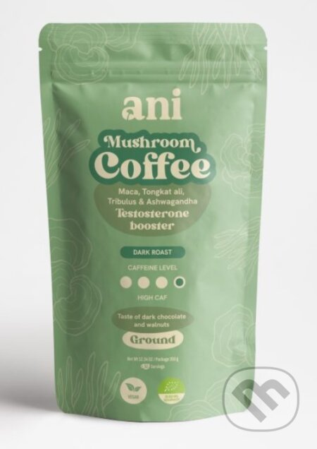 ANi Mushroom Coffee Testosteron booster - mletá káva