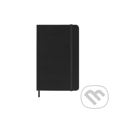 18měsíční diář Moleskine 2025-26 - tvrdé desky S, týdenní, horizontální, černý