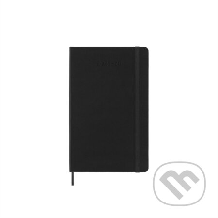 18měsíční diář Moleskine 2025-26 - tvrdé desky L, týdenní, horizontální, černý