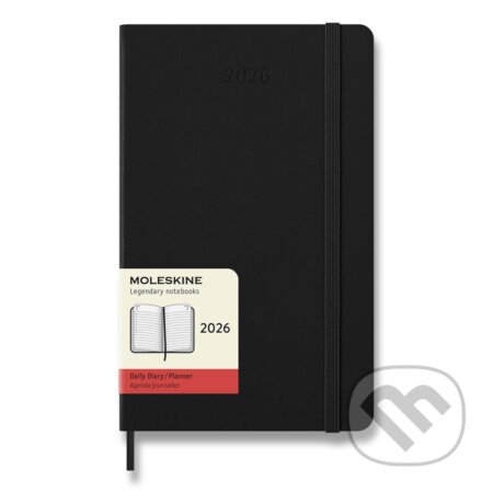 Moleskine 2026 - diář v tvrdých deskách - velikost L, denní, černý