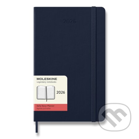 Moleskine 2026 - diář v tvrdých deskách - velikost L, denní, modrý
