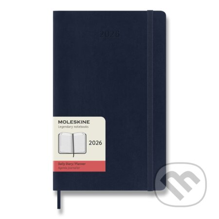 Moleskine 2026 - diář v měkkých deskách - velikost L, denní, modrý