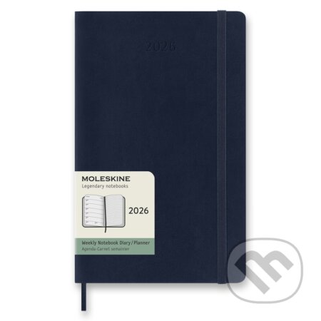 Moleskine 2026 - diář v měkkých deskách - velikost L, týdenní, modrý