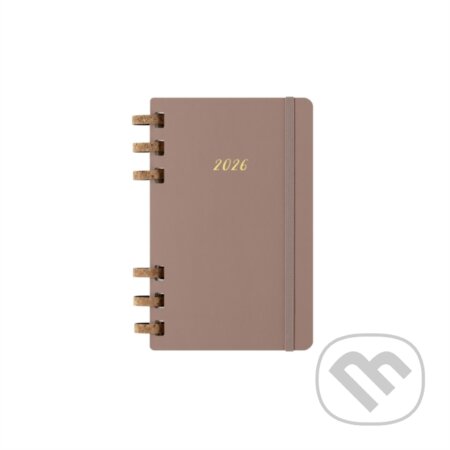 Diář Moleskine Spiral 2026 - tvrdé desky, L, měsíční/týdenní, růžový