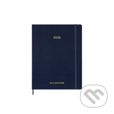 Moleskine Essential 2025-26 - 13měsíční diář v měkkých deskách - velikost XL, týdenní, modrý