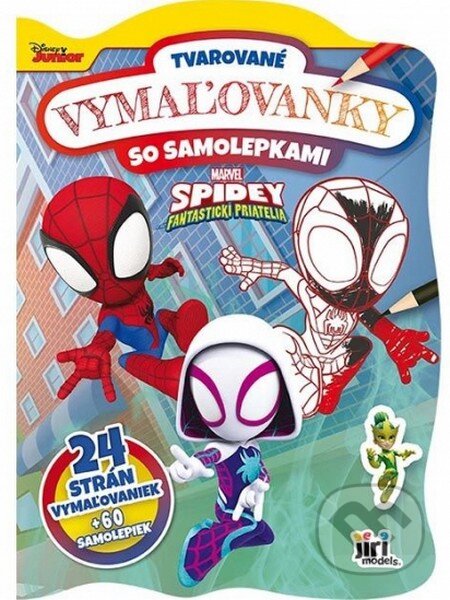 Kniha: Tvarované vymaľovanky so samolepkami - Spidey (Jiri Models SK)