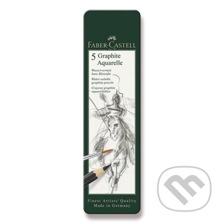 Akvarelové grafitové ceruzky Faber-Castell Graphite Aquarelle - súprava 5 ks