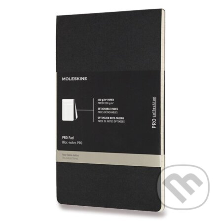 Poznámkový blok Moleskine Professional L, linkovaný, černý