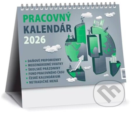 Stolový Pracovný kalendár 2026 (riadkový)
